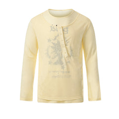 CapCabin Graphic Long Sleeve Henley Tee