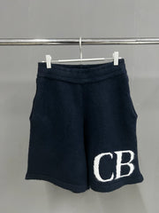 Cole Buxton Navy Side Italic CB Logo Shorts