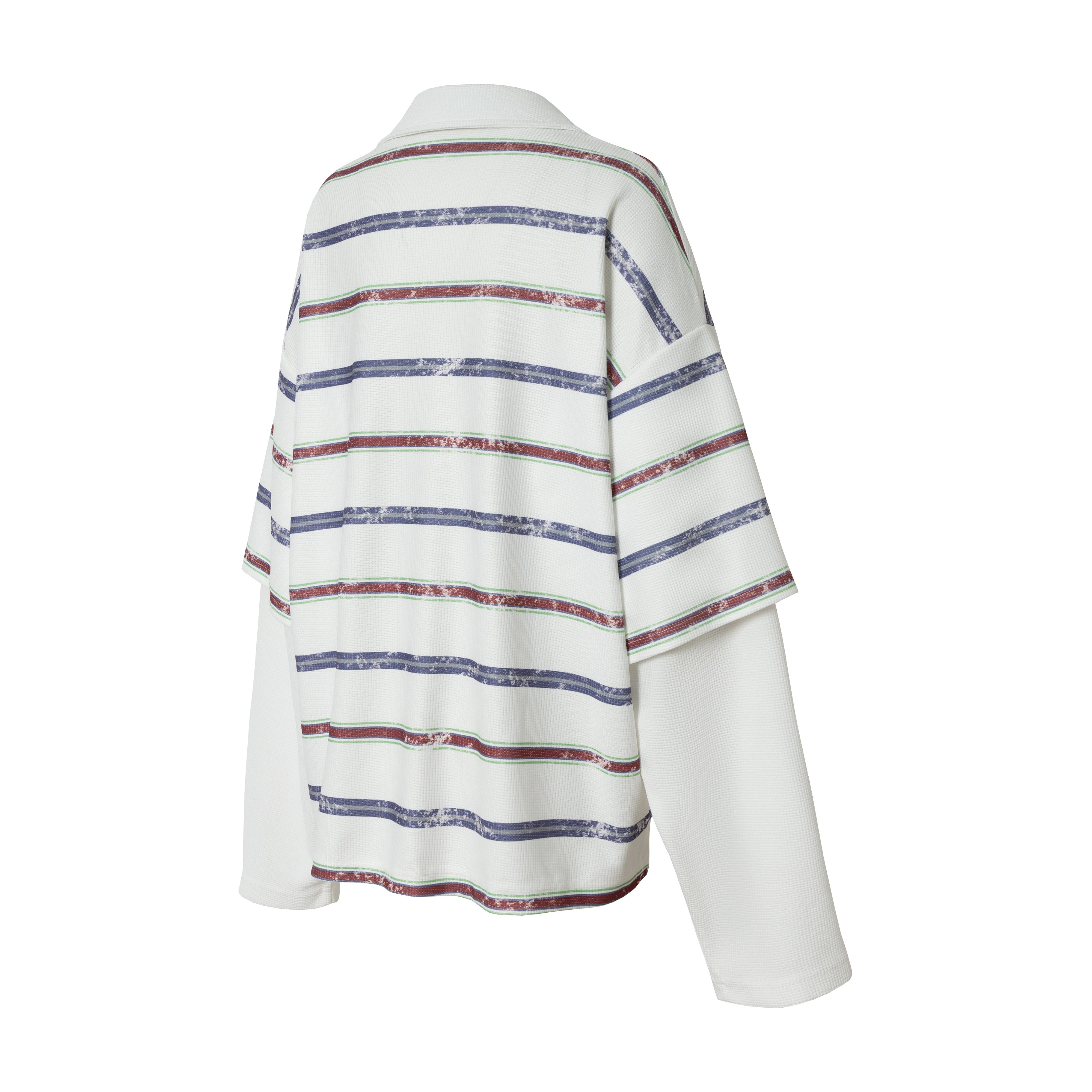 CapCabin Abstract Stripe Long-Sleeve Polo Shirt