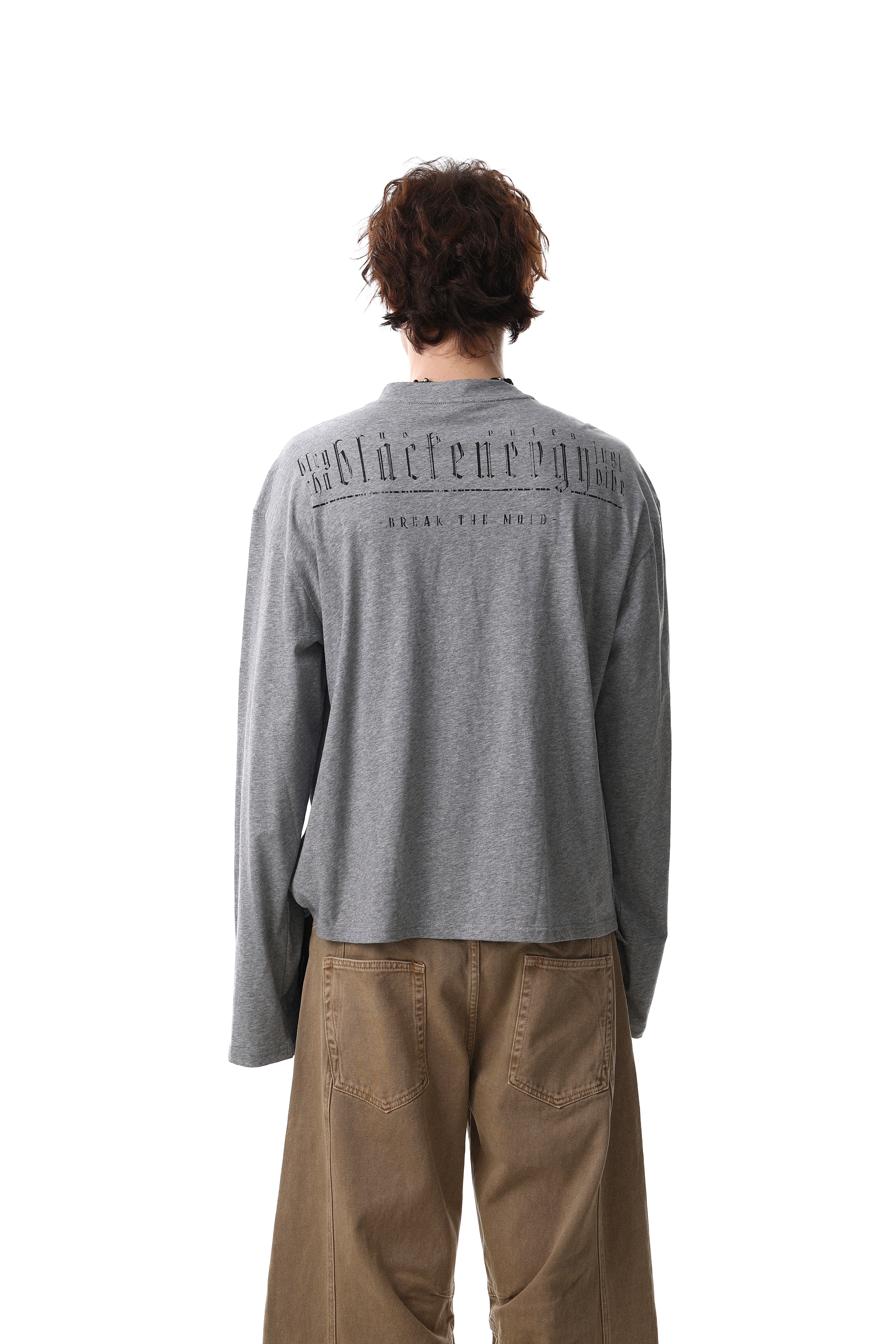 CapCabin Graphic Henley Long Sleeve Tee