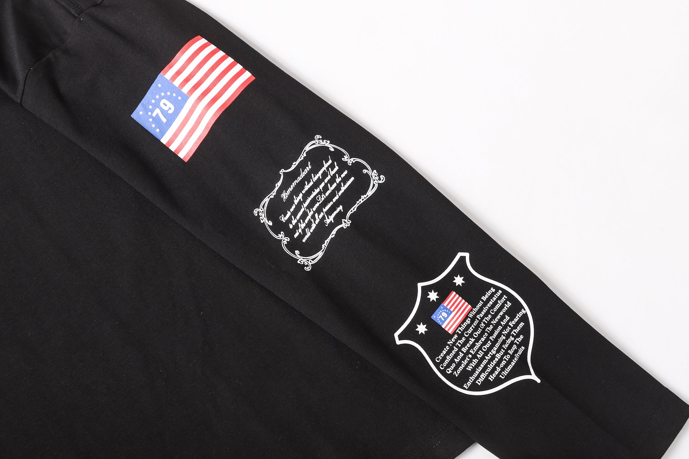 CapCabin Homemade Flag Graphic Long Sleeve Tee