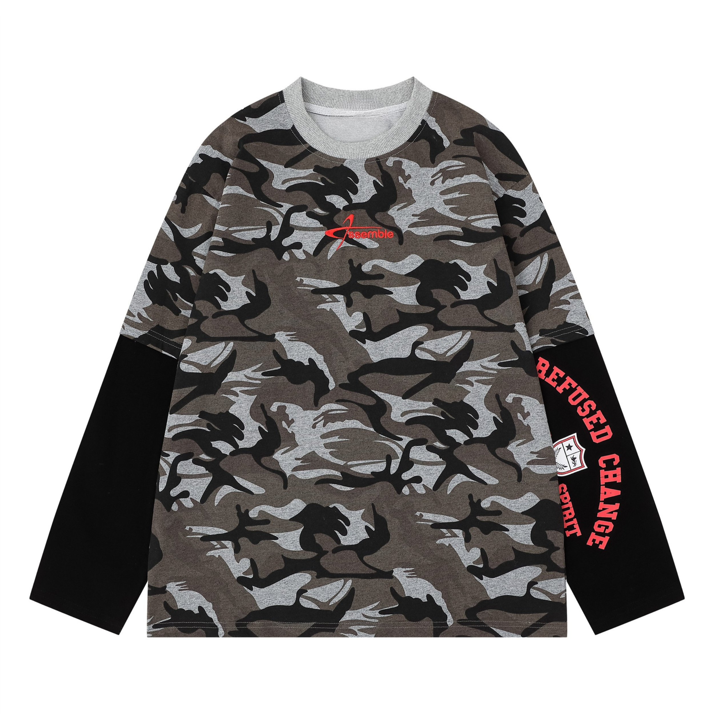 CapCabin Layered Camo Long Sleeve Tee