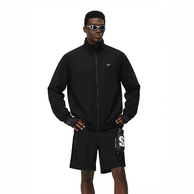 NOAH MARS Thin Stand Collar Woven Jacket Men Outdoor Hiking Coat