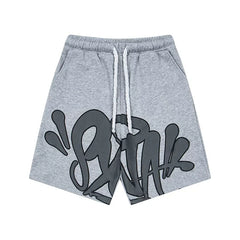 Syna World Graphic Fleece Shorts (Grey / Black Outline)