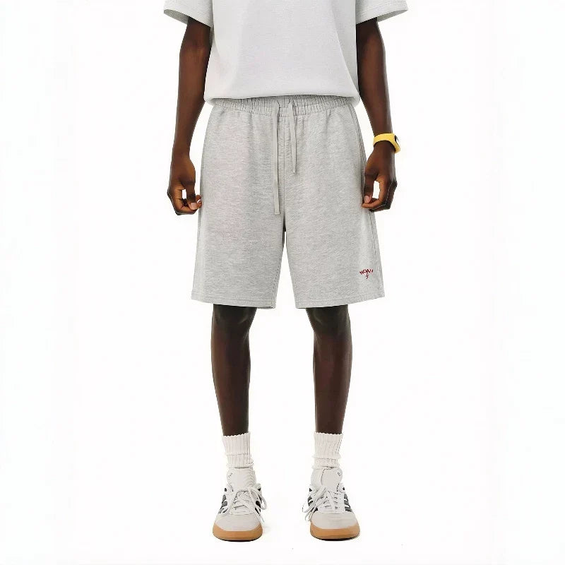 NOAH MARS Lightning Embroidery Thin Cool Five Quarter Knit Shorts for Men Couple